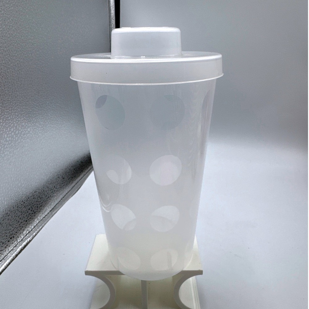 LEGO 2002 Pick A Brick Cup Frosted‎ Translucent Storage Container with Lid 6in